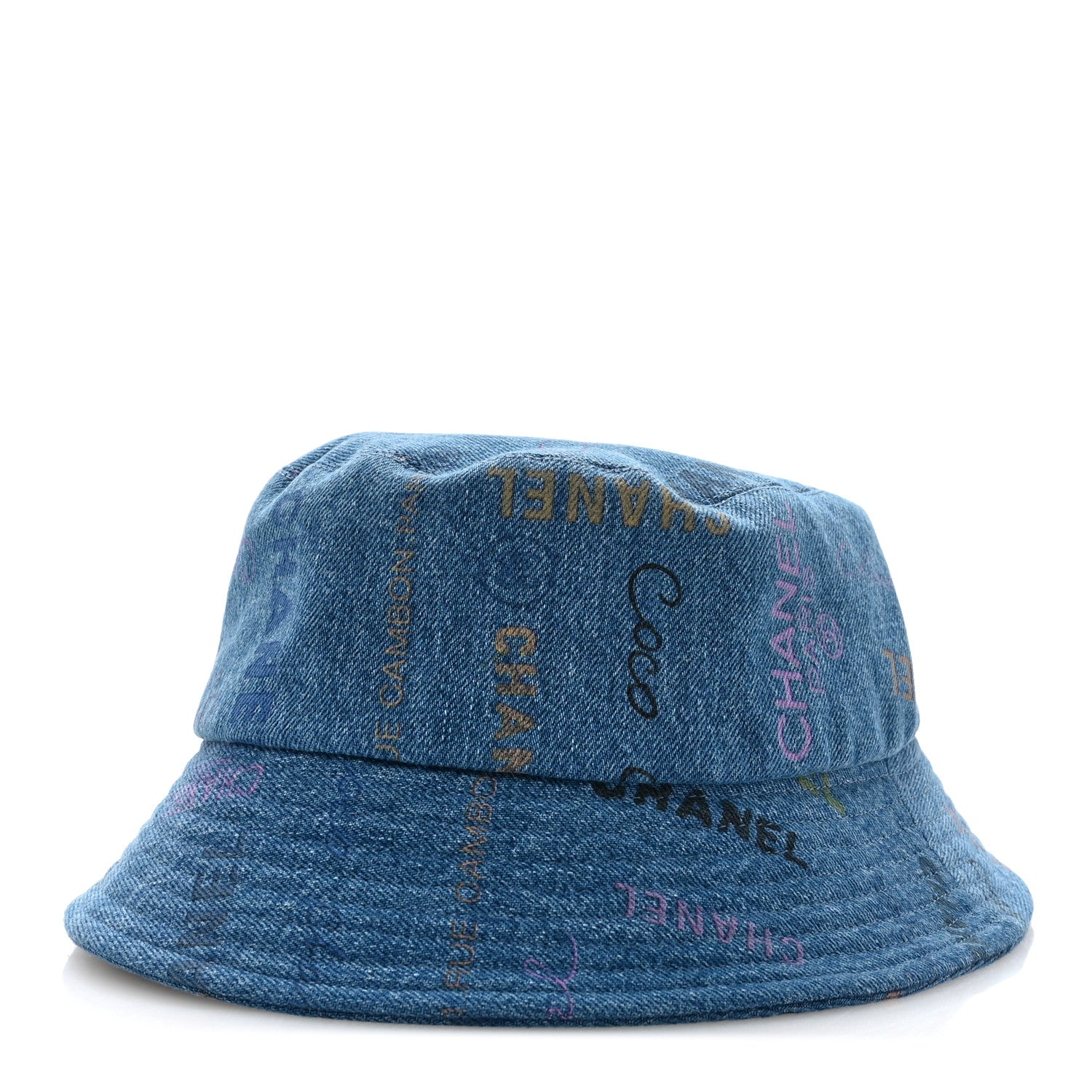 Chanel Denim Mood Cloche Bucket Hat L Blue 1 of 9