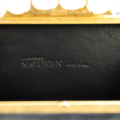 Alexander McQueen Nappa New Pantera Knuckle Duster Clutch Black 6 of 7