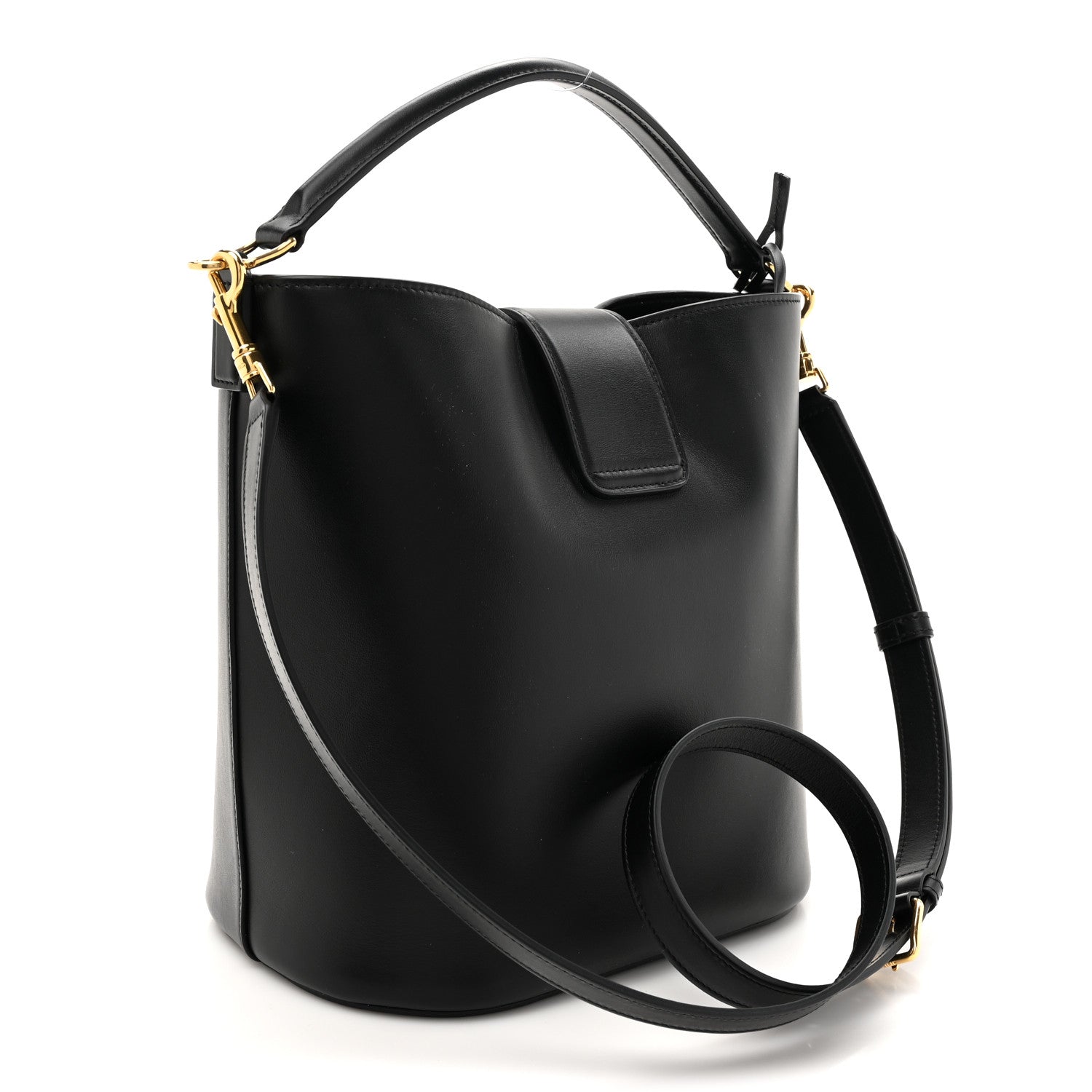 Celine Smooth Calfskin Triomphe Medium Louise Bag Black 4 of 11