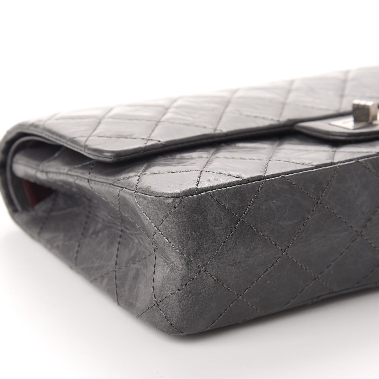 Aged Calfskin Quilted 50th Anniversary 2.55 Reissue 227 Flap Grey