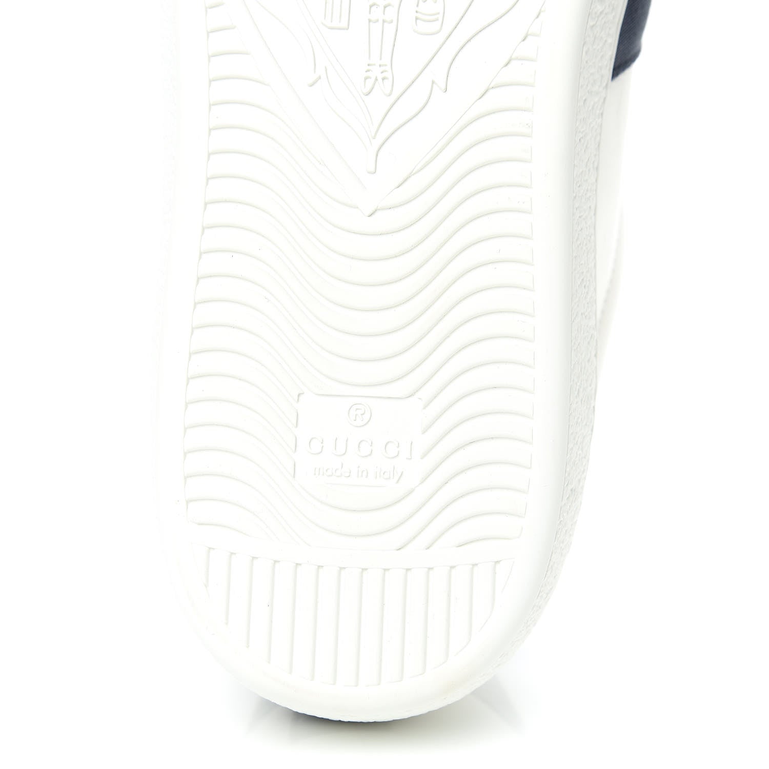 Gucci Calfskin Ayers Web Blind for Love Embroidered Mens Ace Sneakers 11.5 White 6 of 11