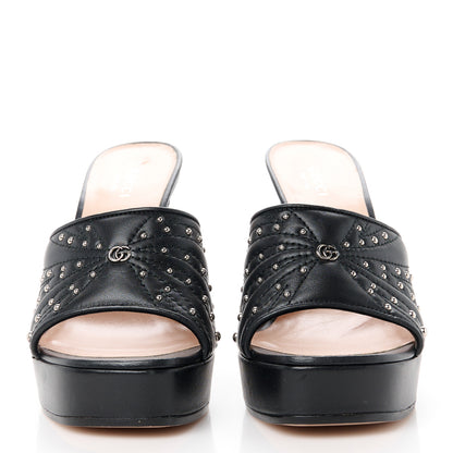 Gucci Malaga Kid Platform Sandals 37 Black 2 of 9
