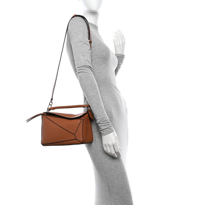 Loewe Calfskin Small Puzzle Bag Tan 2 of 10