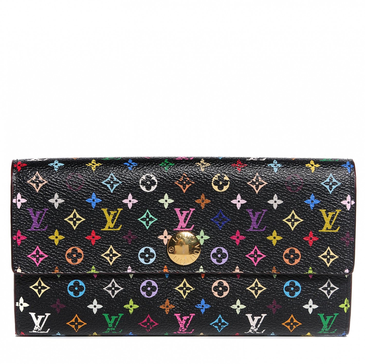 Louis Vuitton Monogram Multicolor Sarah Wallet Black Grenade 1 of 8