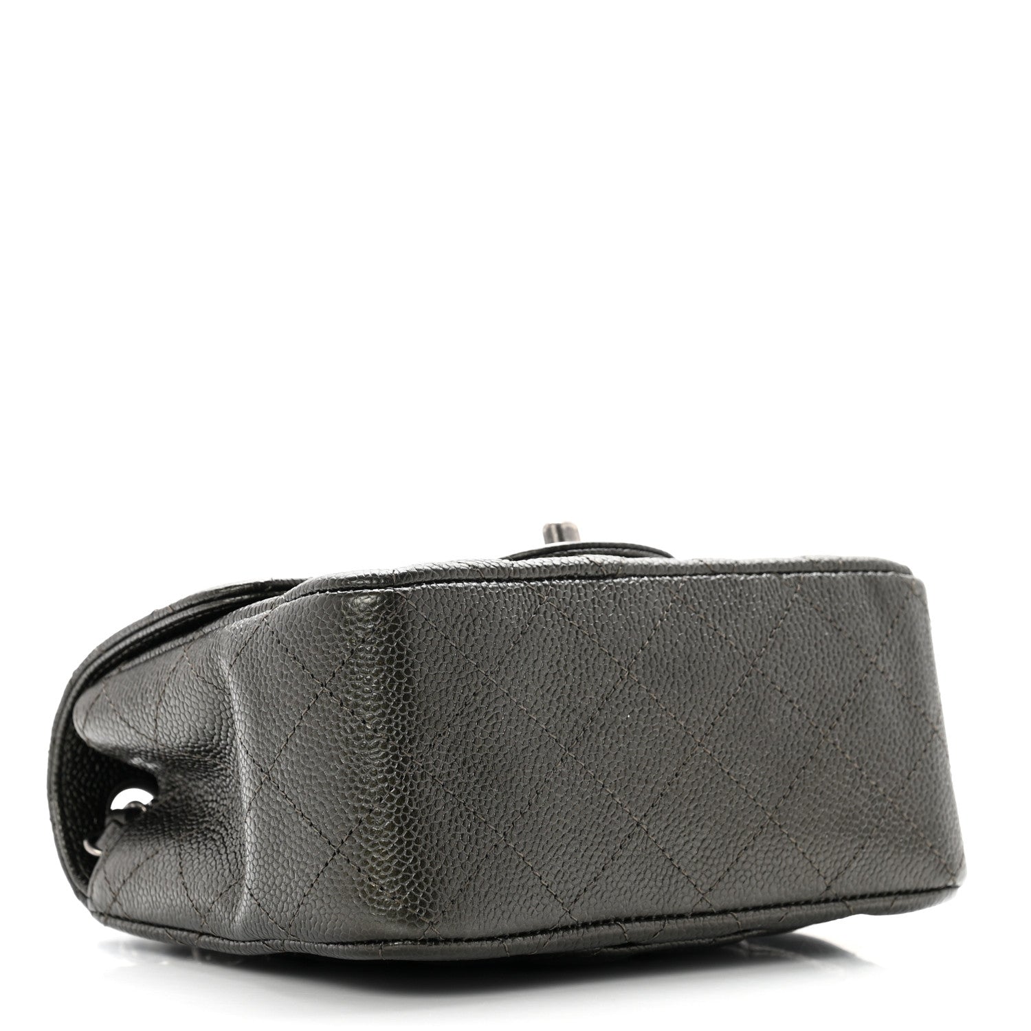 Chanel Metallic Caviar Quilted Mini Square Flap Dark Charcoal 3 of 8