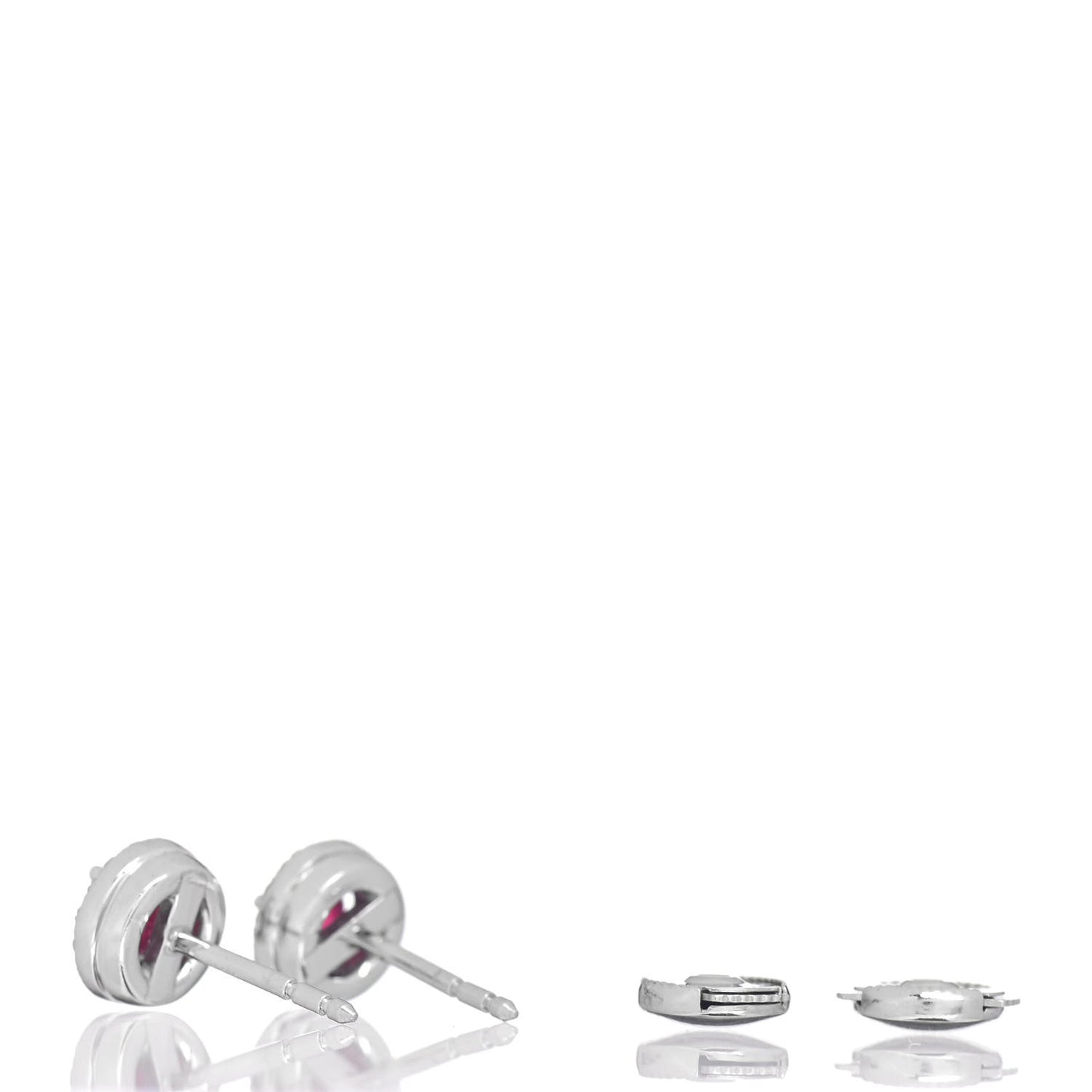 Platinum Diamond Ruby Soleste Earrings