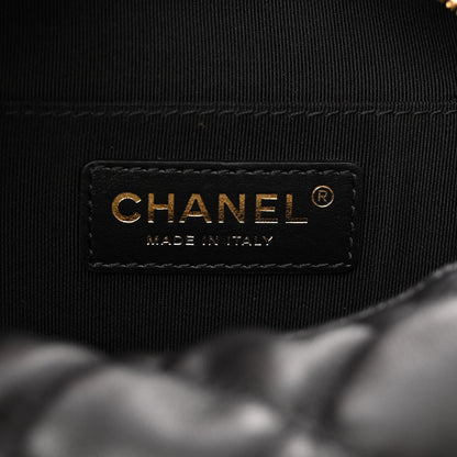 Chanel Lambskin Quilted Small Perfect Meeting Hobo Black 7 of 11