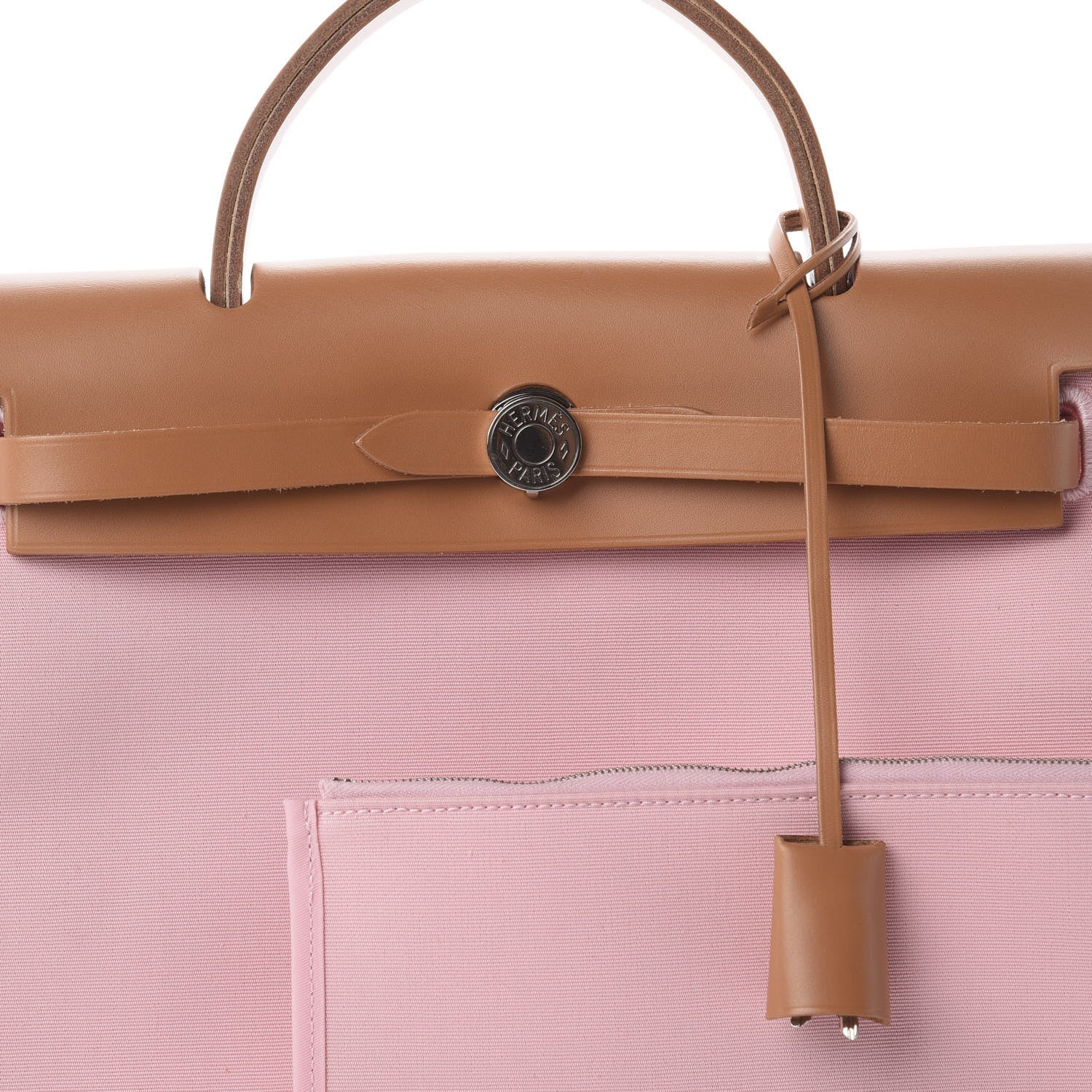 Hermes Vache Hunter Toile Herbag Zip 31 PM Rose Sakura 9 of 9