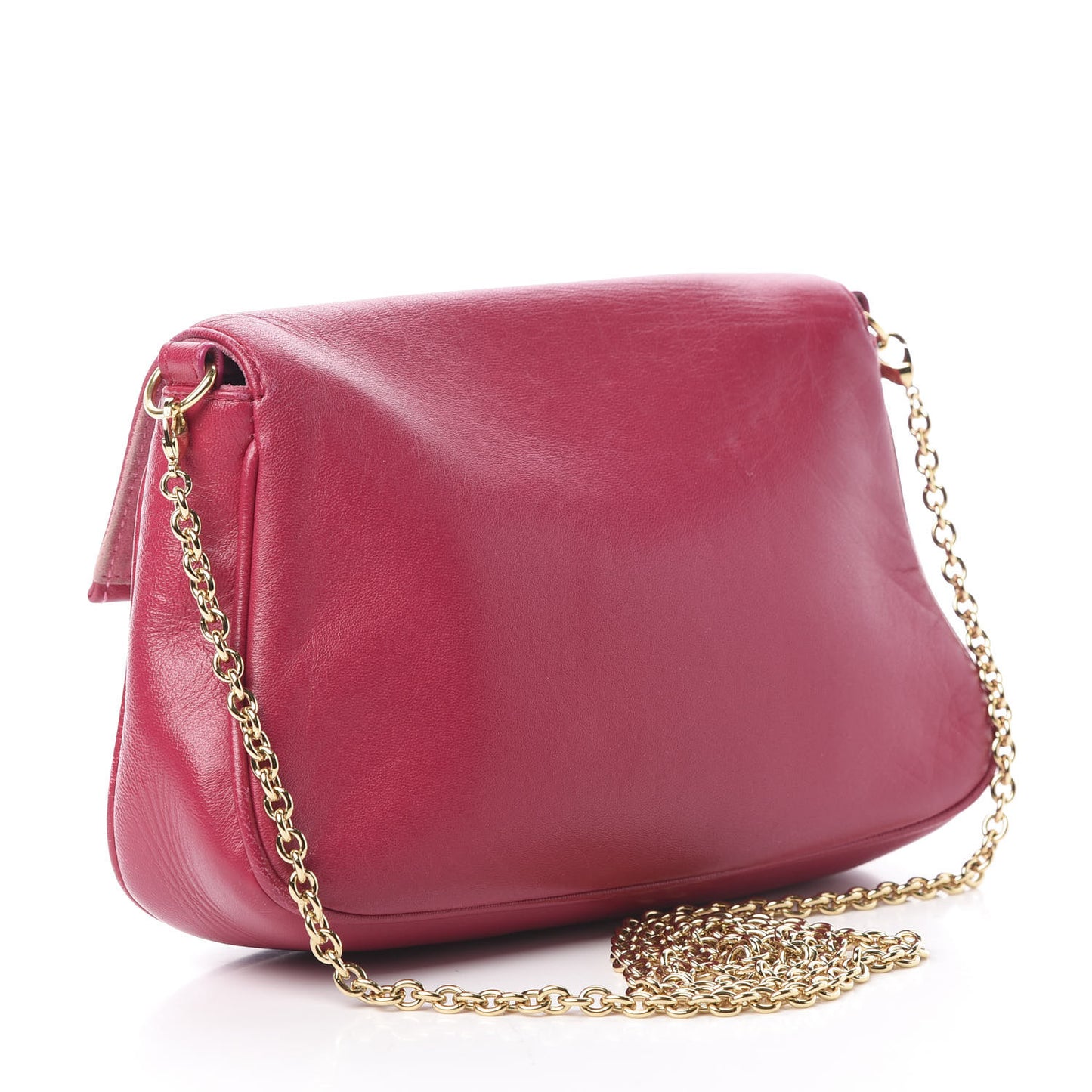 Nappa Fendista Pouchette Crossbody Fuxia Scuro