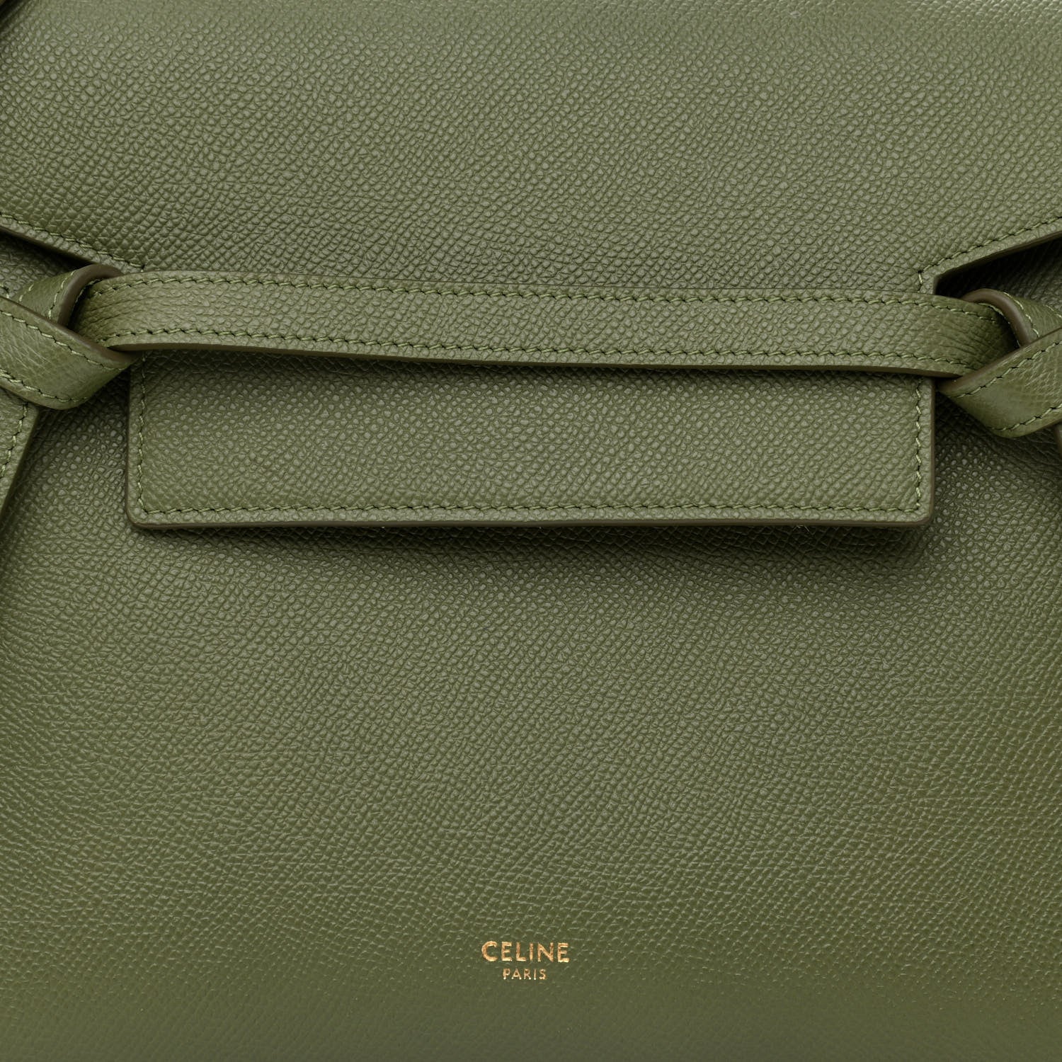 Celine Grained Calfskin Micro Belt Bag Army Green 9 of 11