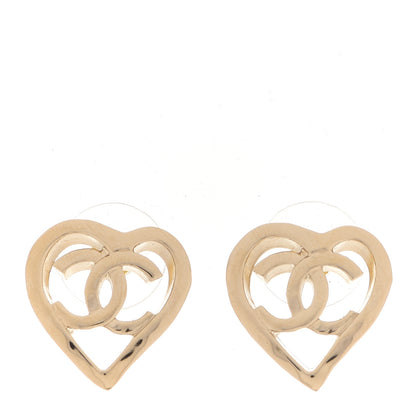 Chanel Metal CC Heart Coco In Love Earrings Gold 1 of 5