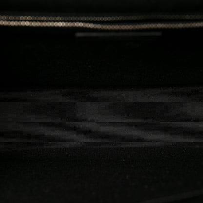 Saint Laurent Grain De Poudre Textured Mixed Matelasse Large Triquilt Monogram Satchel Black 5 of 8