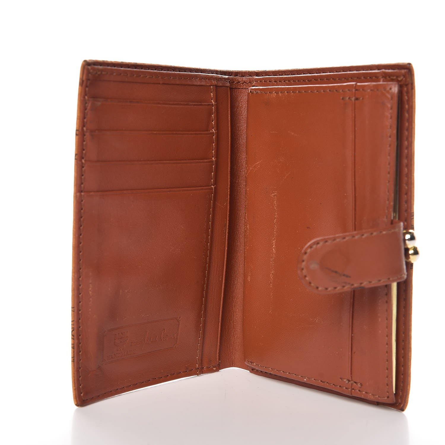 MCM Visetos French Wallet Cognac 6 of 12