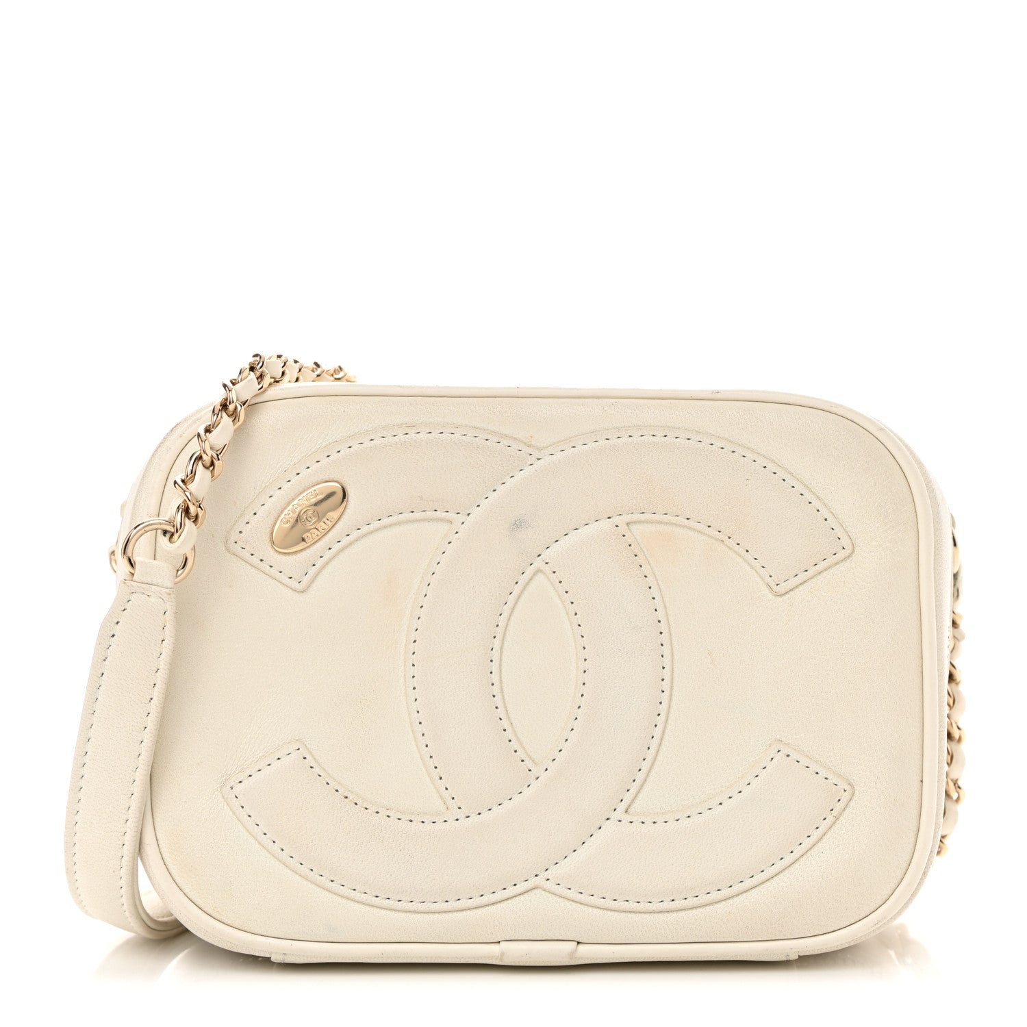 Chanel Lambskin CC Mania Camera Case White 1 of 15