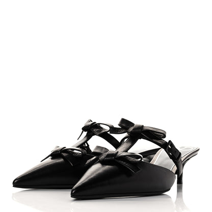 Valentino Garavani Nappa French Bow 45mm Mules 36 Black 2 of 9