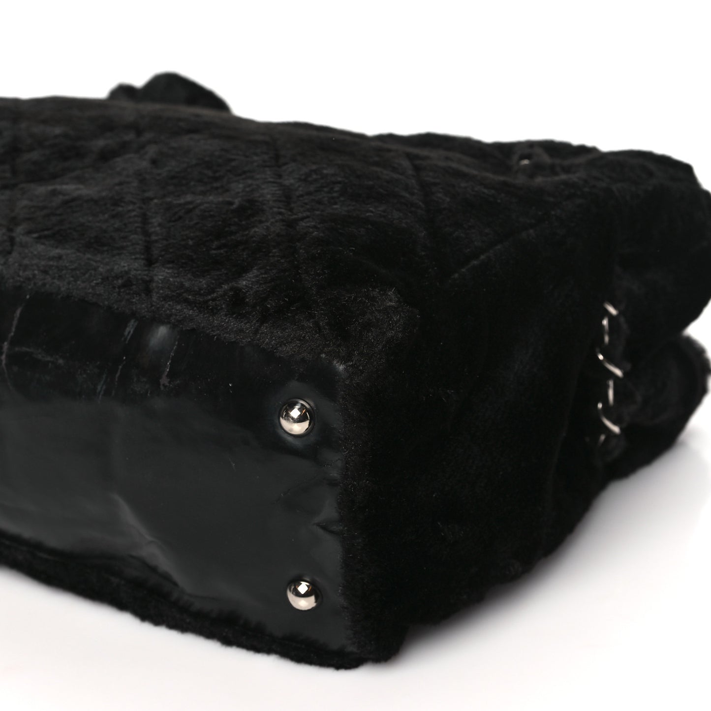 Fantasy Fur Quilted Camellia Tote Black
