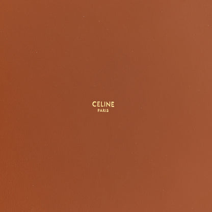 Celine Canvas Smooth Calfskin Logo Bucket 16 Bag Khaki Beige Tan 7 of 9