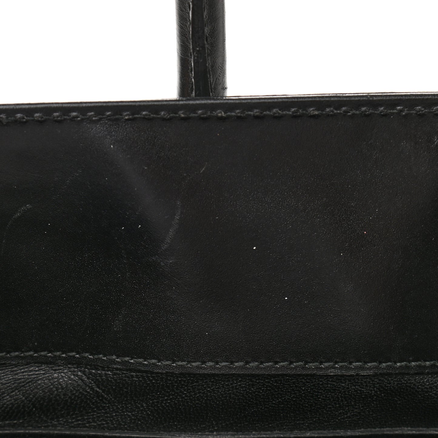Calfskin Medium Lady Buckle Top Handle Bag Black