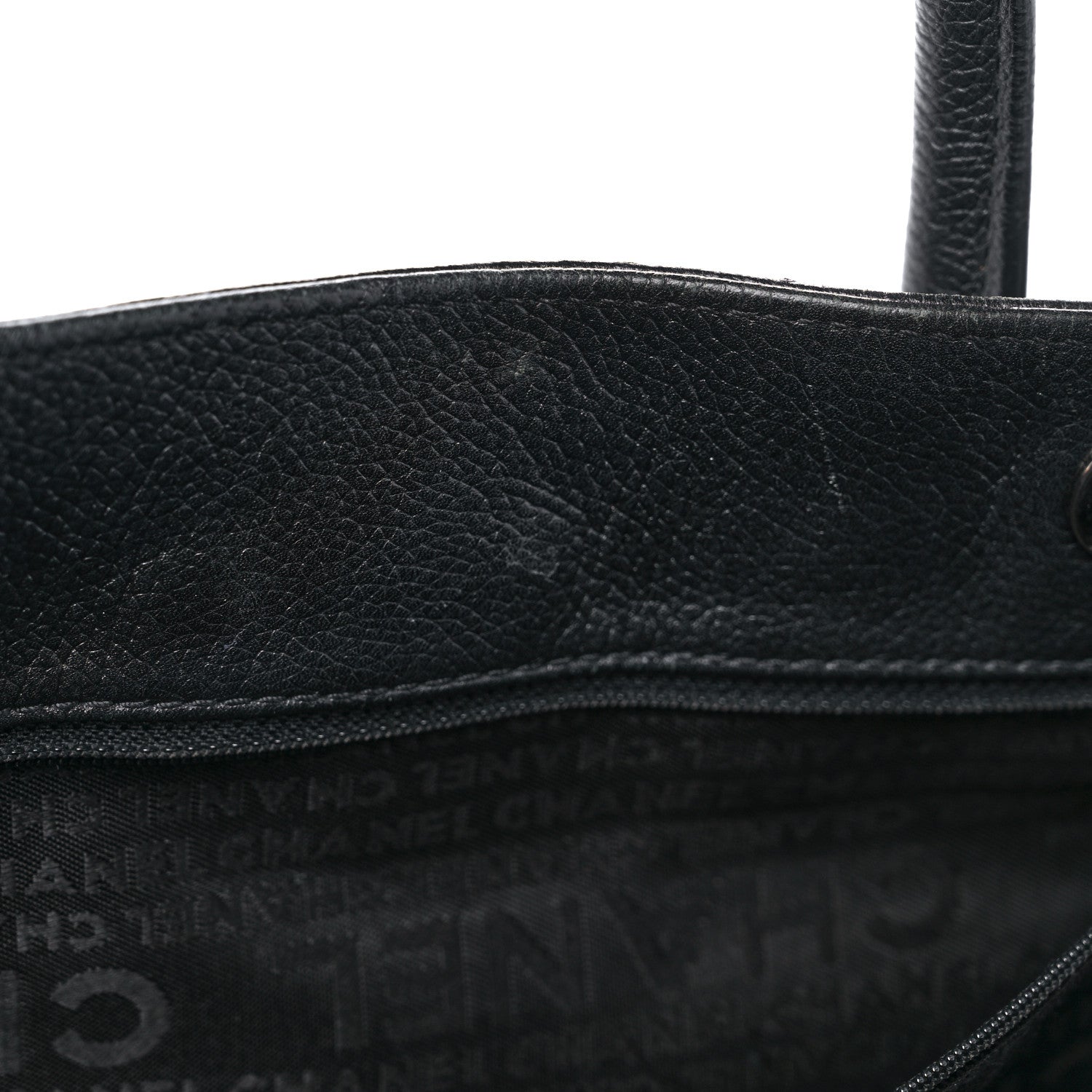 Chanel Calfskin Mademoiselle Lock Cerf Executive Shopper Tote Black 20 of 22