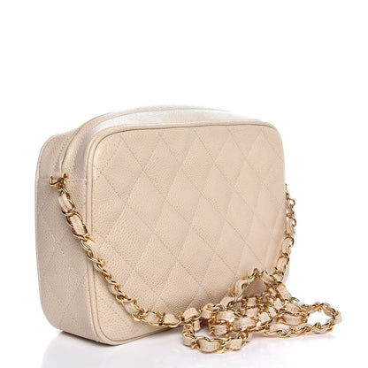 Chanel Caviar Quilted Camera Case Beige Clair 3 of 9