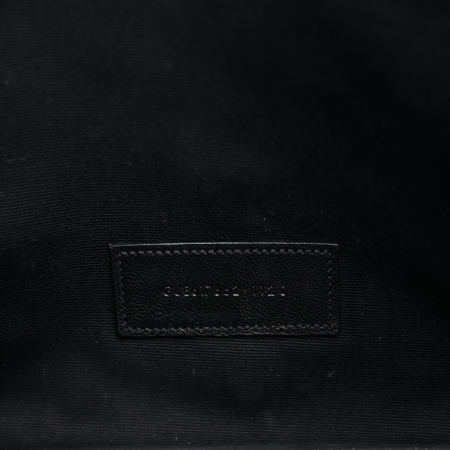 Grain De Poudre Matelasse Chevron Monogram Envelope Clutch Black
