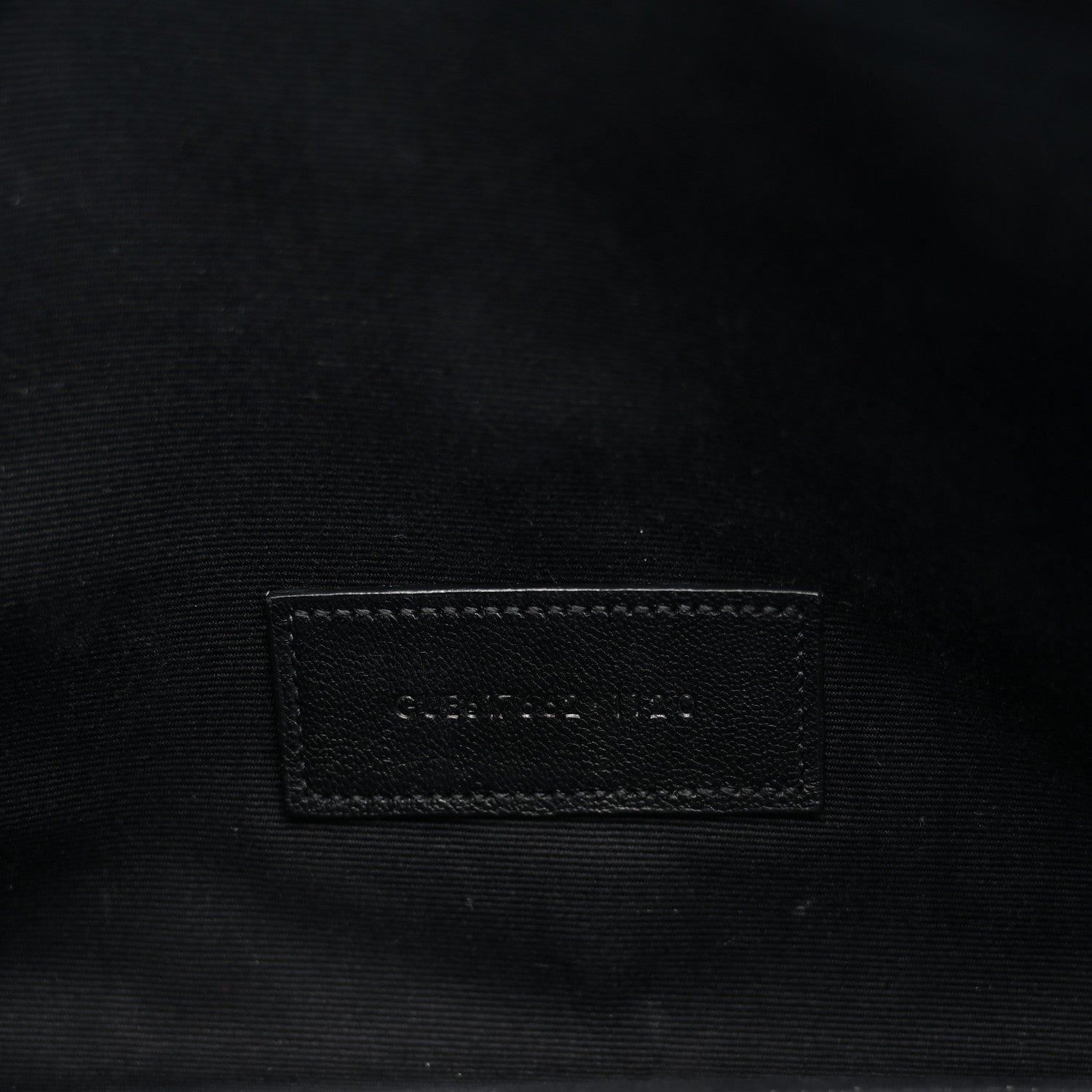 Saint Laurent Grain De Poudre Matelasse Chevron Monogram Envelope Clutch Black 7 of 8