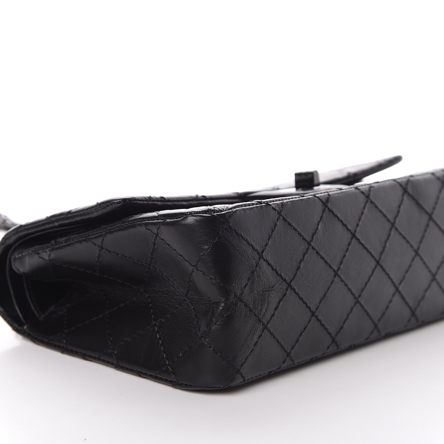 Chanel Aged Calfskin Quilted 2.55 Reissue 225 Flap So Black 7 of 11