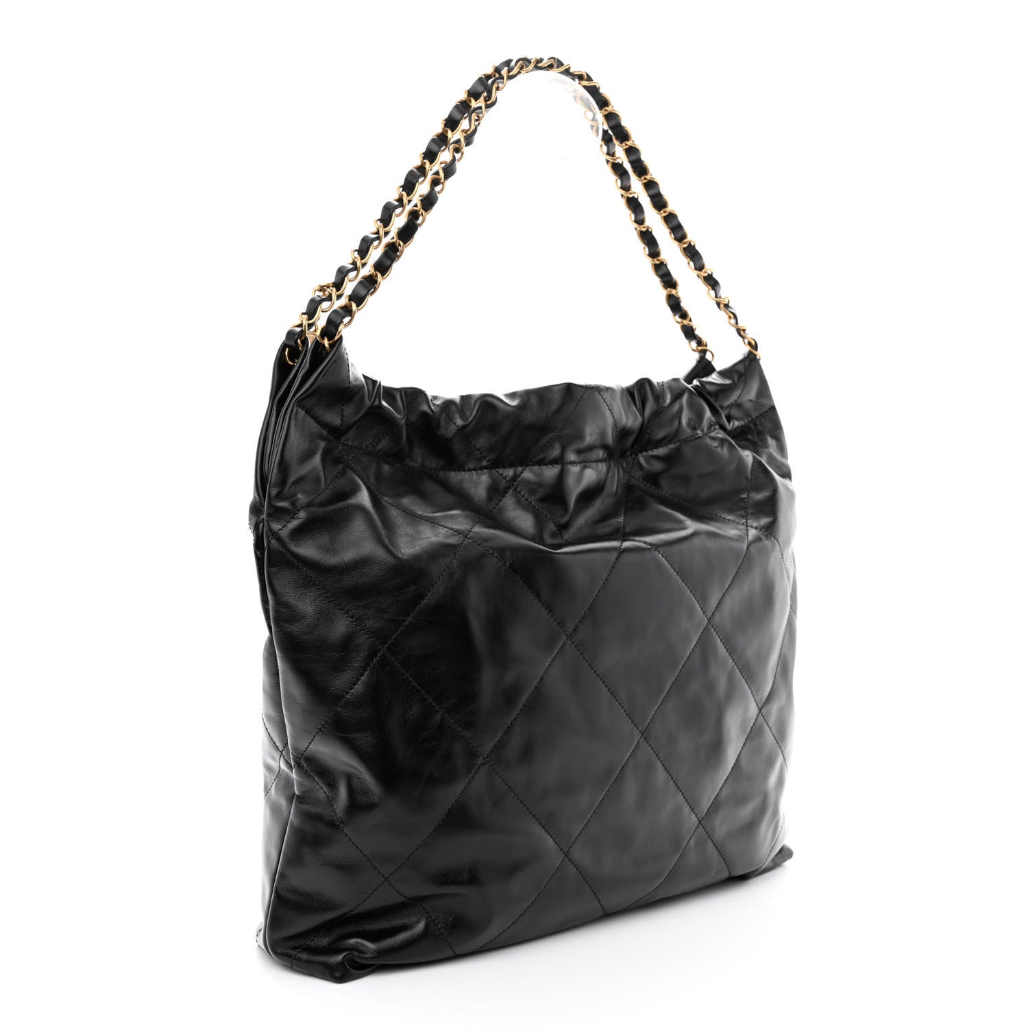 Chanel Shiny Calfskin Quilted Chanel 22 Black 4 of 12