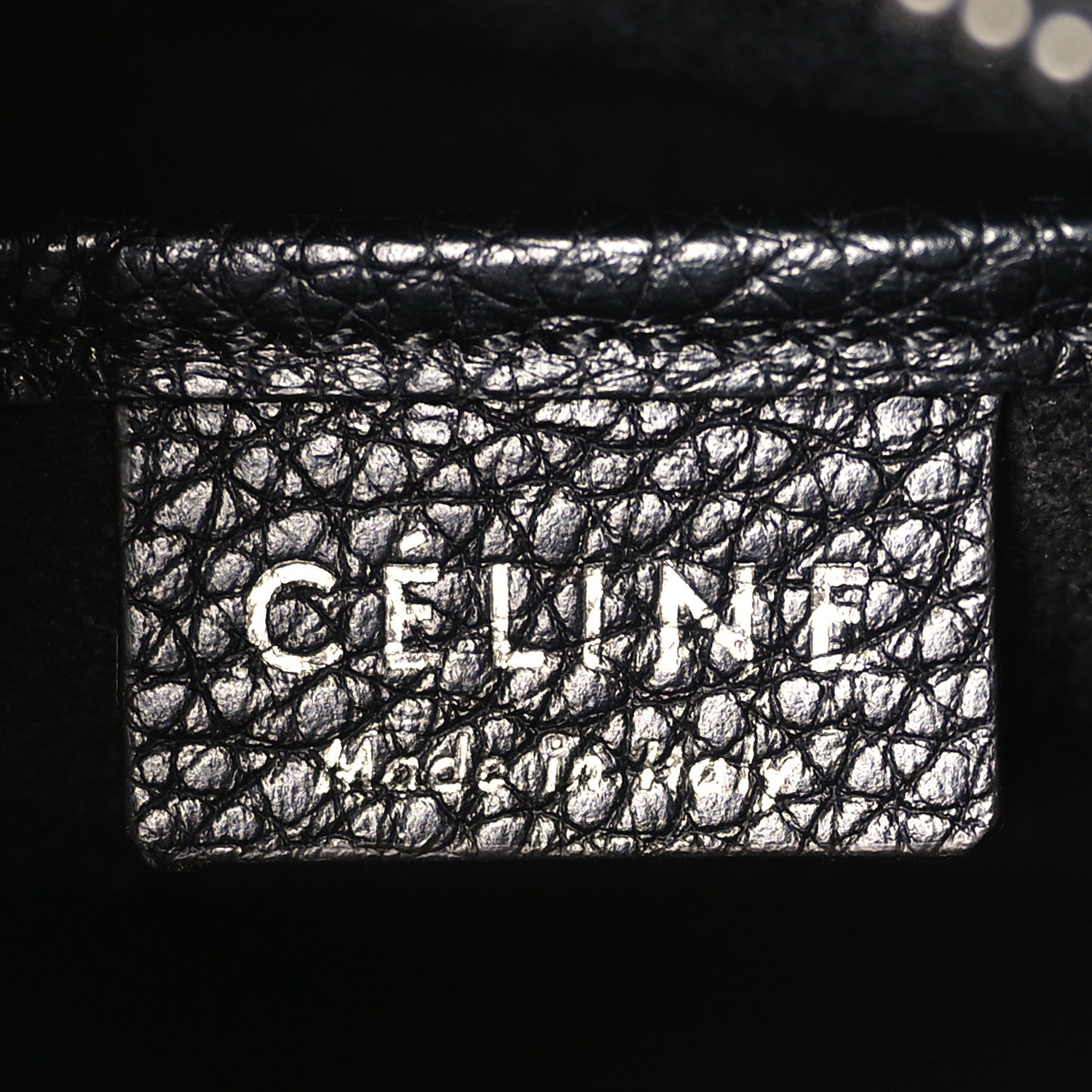 Celine Drummed Calfskin Nano Luggage Black 6 of 8