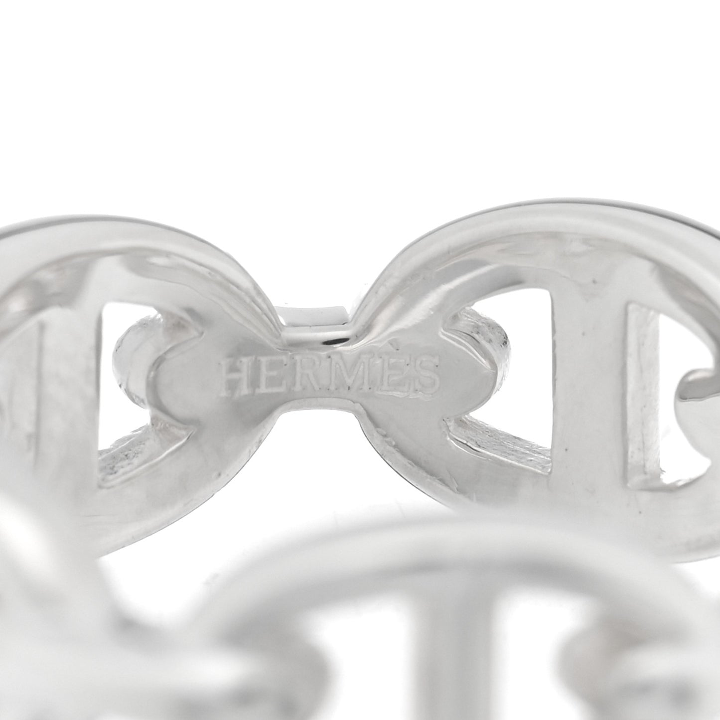 Sterling Silver PM Chaine d'Ancre Enchainee Band Ring 55 7.25