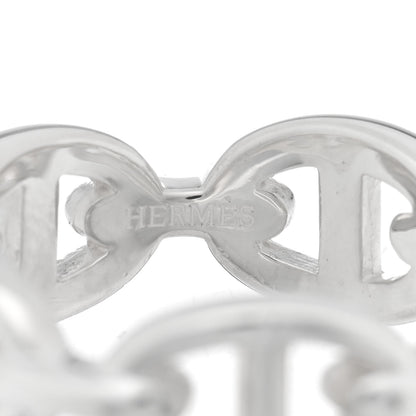 Hermes Sterling Silver PM Chaine d'Ancre Enchainee Band Ring 55 7.25 4 of 5