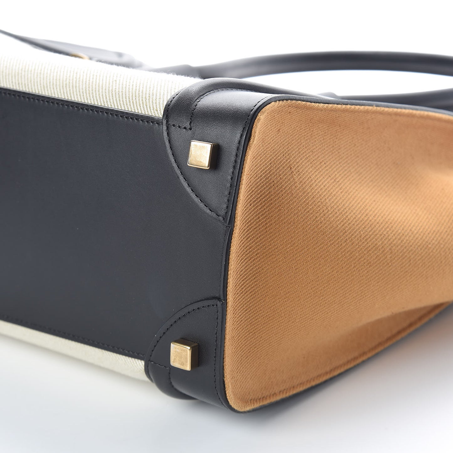 Calfskin Linen Micro Tri-Color Luggage Natural