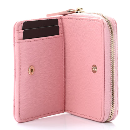 Chanel Caviar Quilted Compact Zipped Wallet Pink 5 of 9