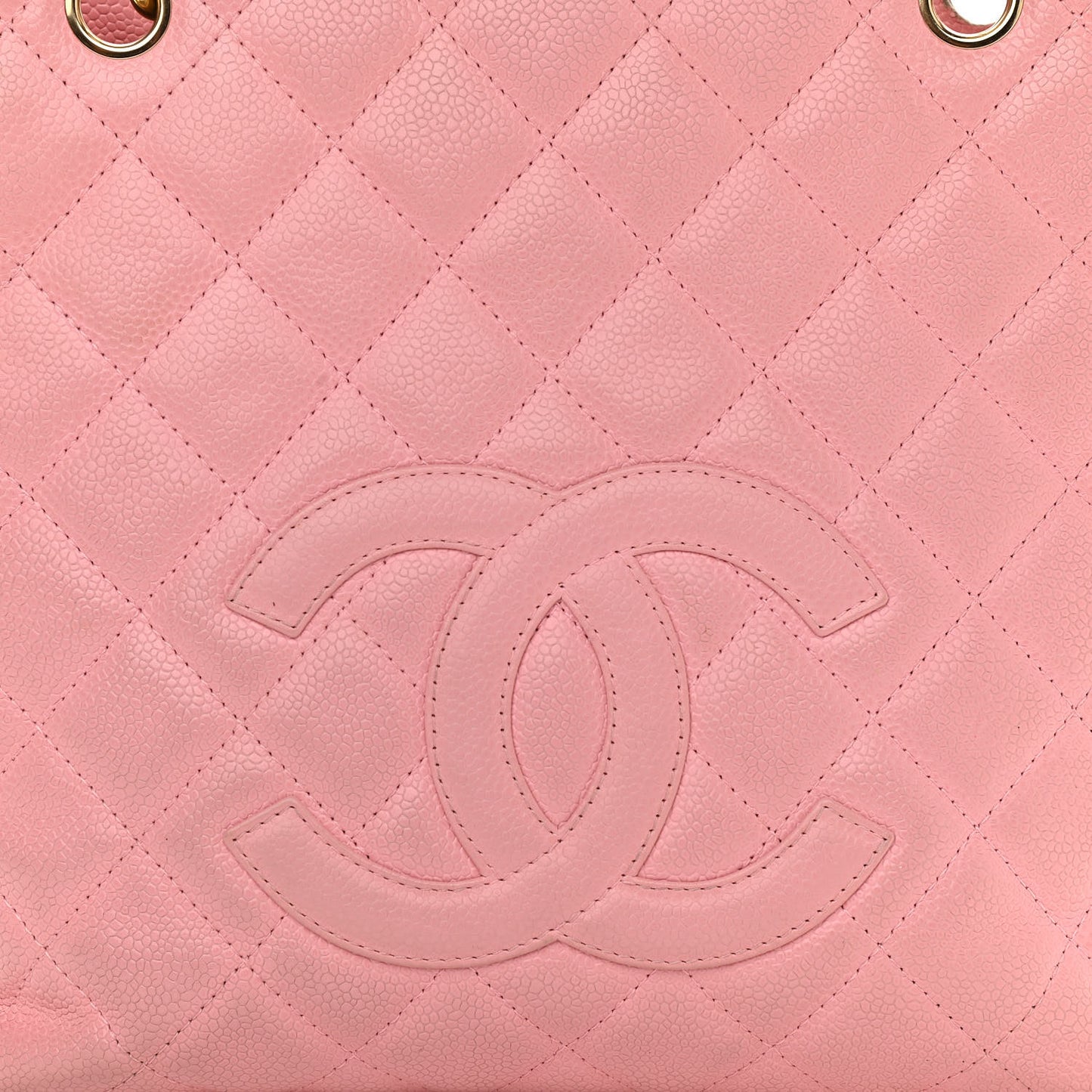 Caviar Quilted Petit Shopping Tote PST Pink