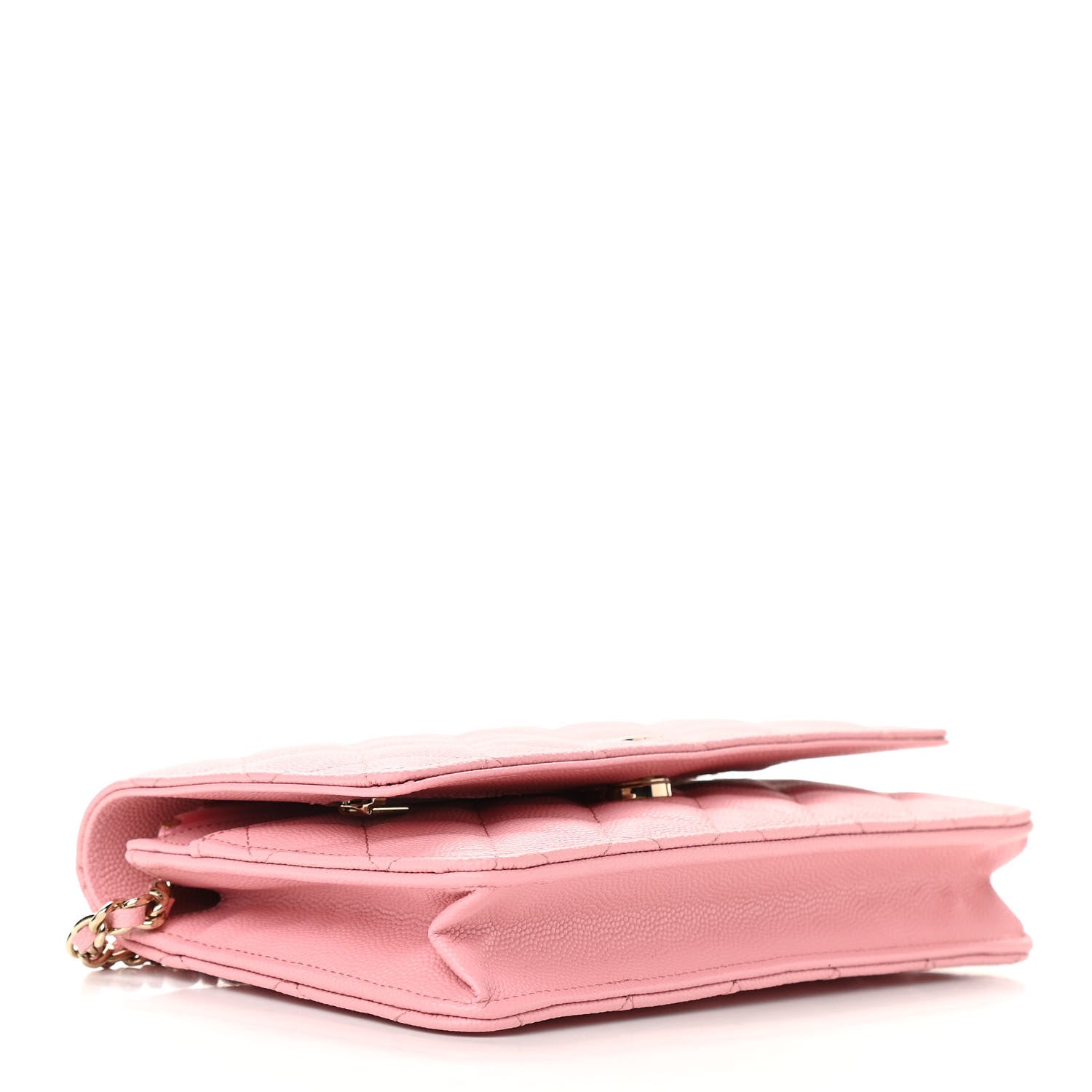 Chanel Caviar Quilted Wallet on Chain WOC Light Pink 4 of 12
