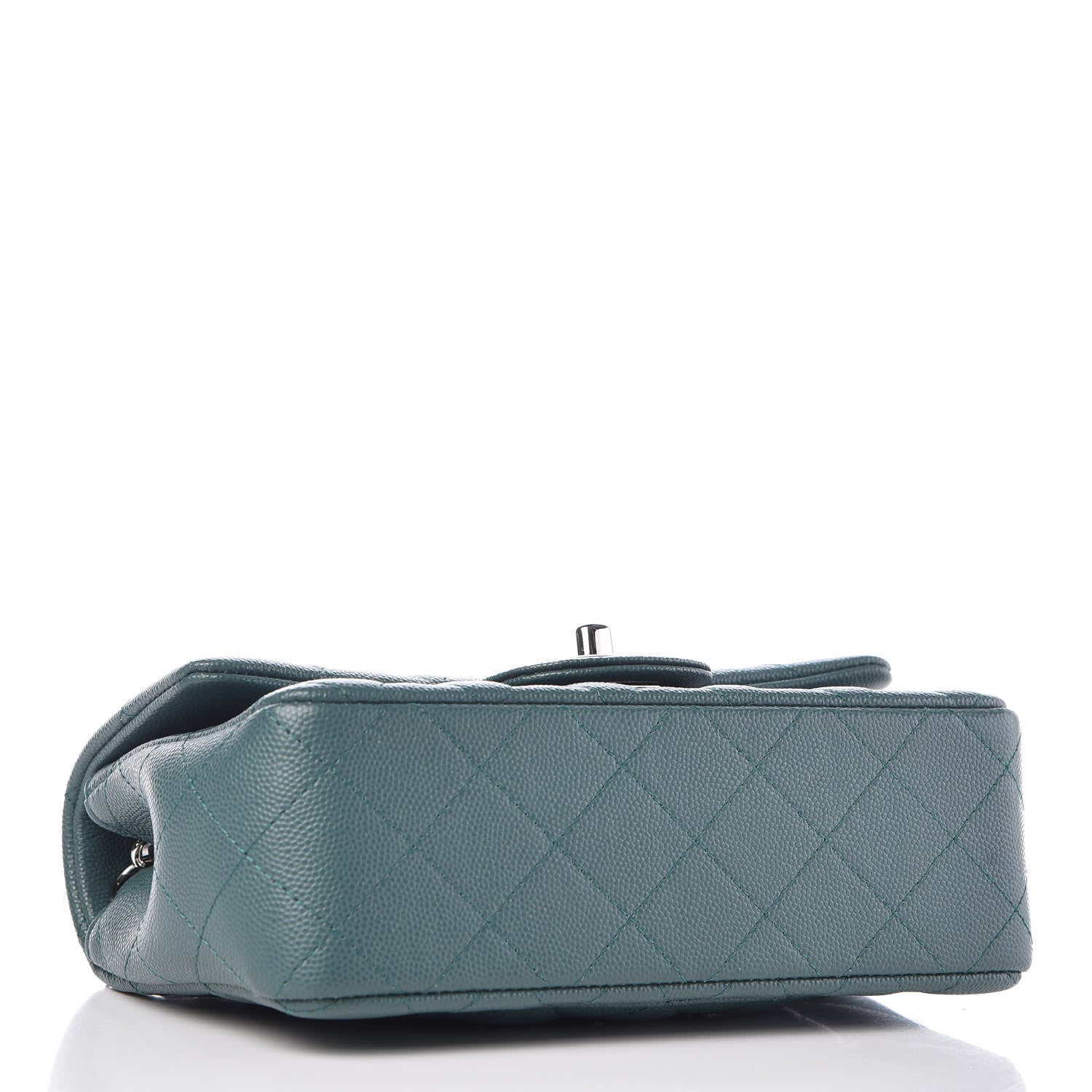Chanel Caviar Quilted Mini Rectangular Flap Dark Green 4 of 10