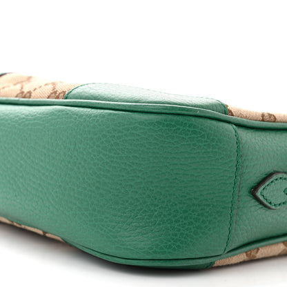 Gucci Monogram Dollar Calfskin Mini Bree Messenger Bag Beige Ebony Emerald 10 of 10