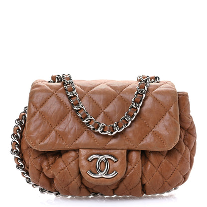 Chanel Washed Lambskin Mini Chain Around Messenger Brown 1 of 14