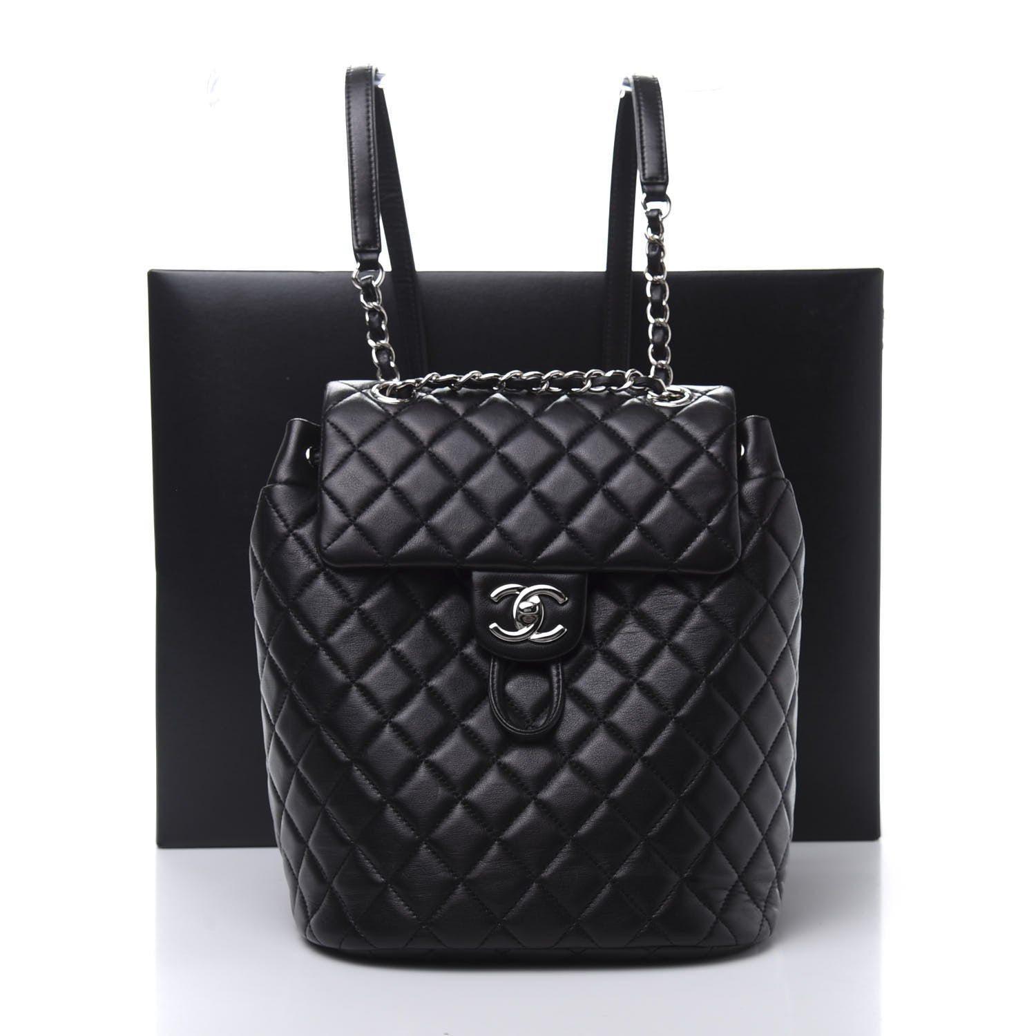 Chanel Lambskin Quilted Small Urban Spirit Backpack Black 10 of 10