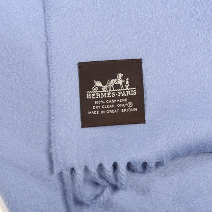 Hermes Cashmere Broderie Scarf Chambray 4 of 4