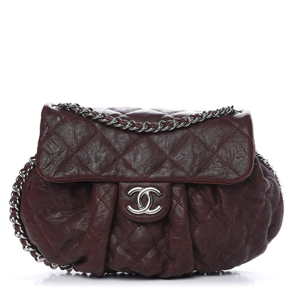 Chanel Washed Lambskin Quilted Medium Chain Around Messenger Dark Brown 1 of 12