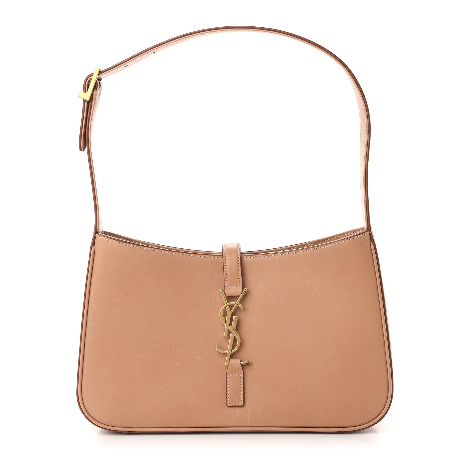 Saint Laurent Smooth Calfskin Le 5 A 7 Brown 1 of 10