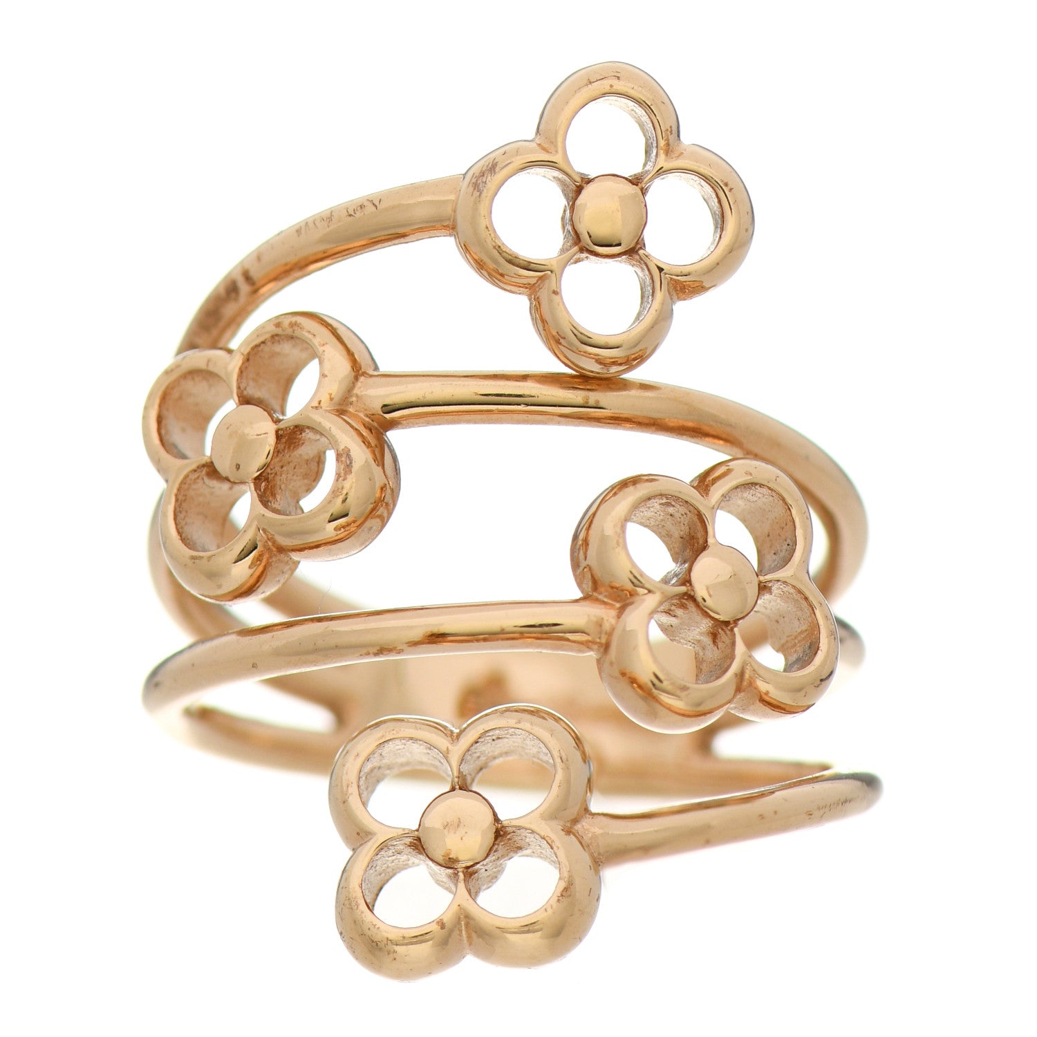 Louis Vuitton Flower Full Ring M Gold 1 of 8