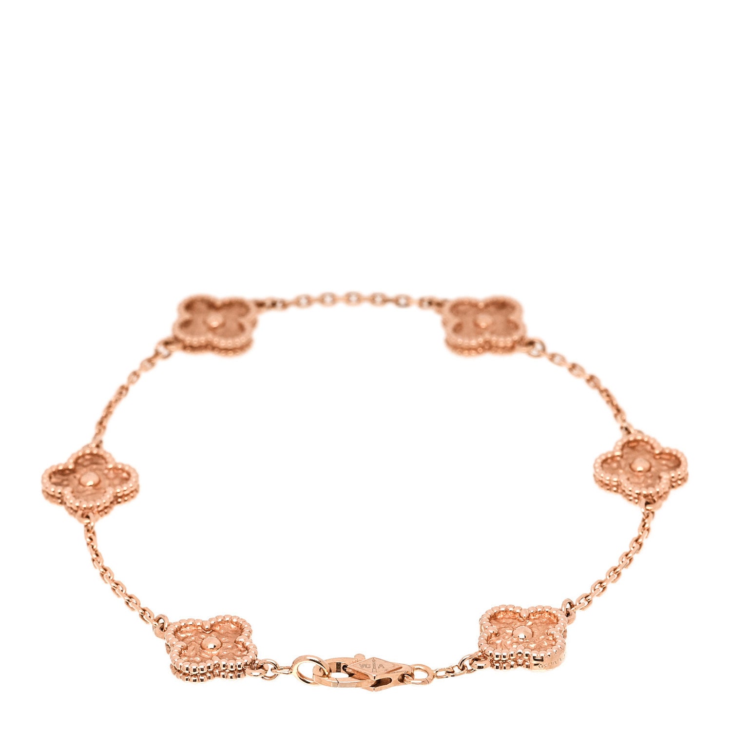 Van Cleef & Arpels 18K Rose Gold 6 Motifs Sweet Alhambra Bracelet 2 of 5