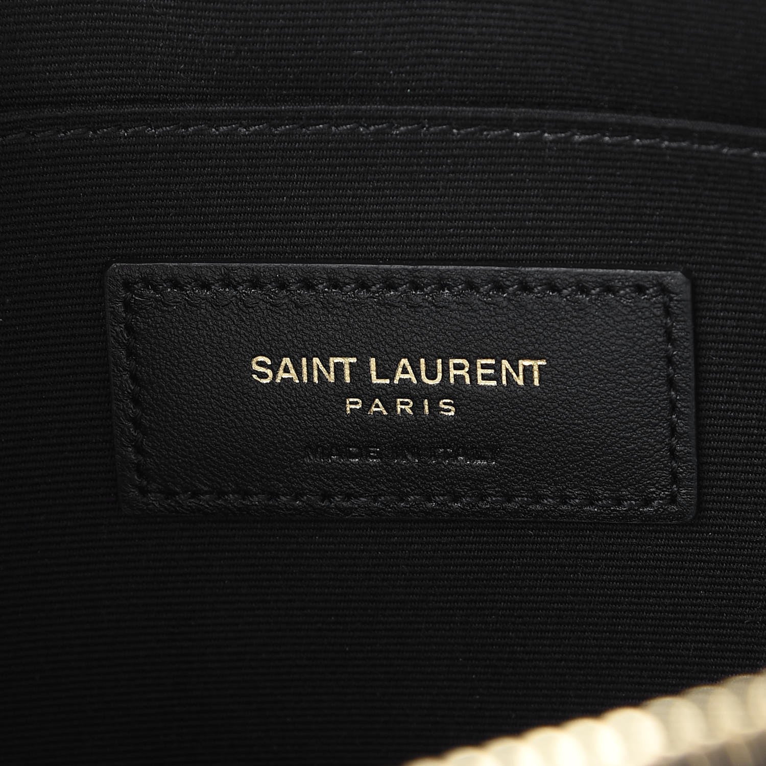 Saint Laurent Calfskin Matelasse Chevron Monogram Document Holder Black 6 of 8