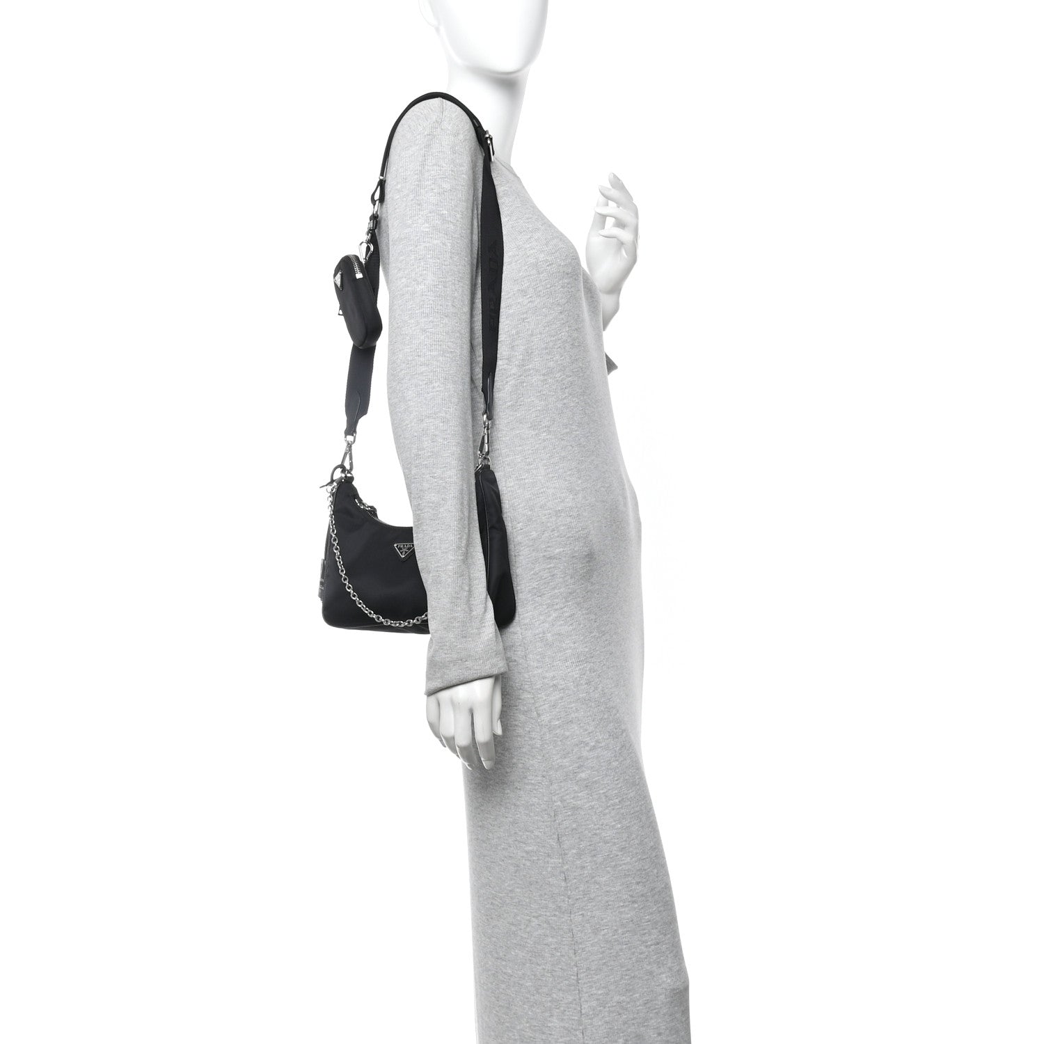 Prada Re-Nylon Saffiano Re-Edition 2005 Shoulder Bag Black 2 of 11