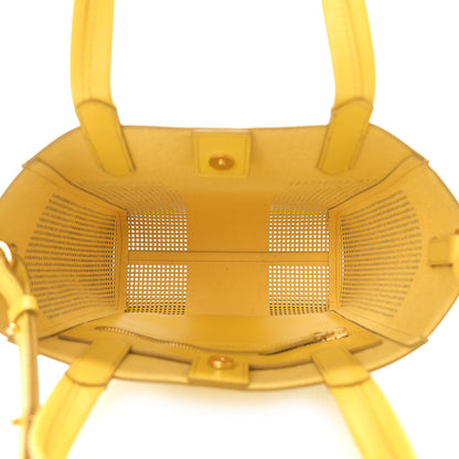 Tom Ford Calfskin Perforated Graphic T Tote Citron 5 of 10