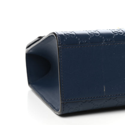 Gucci Guccissima Medium Padlock Shoulder Bag Blue Agata 8 of 10