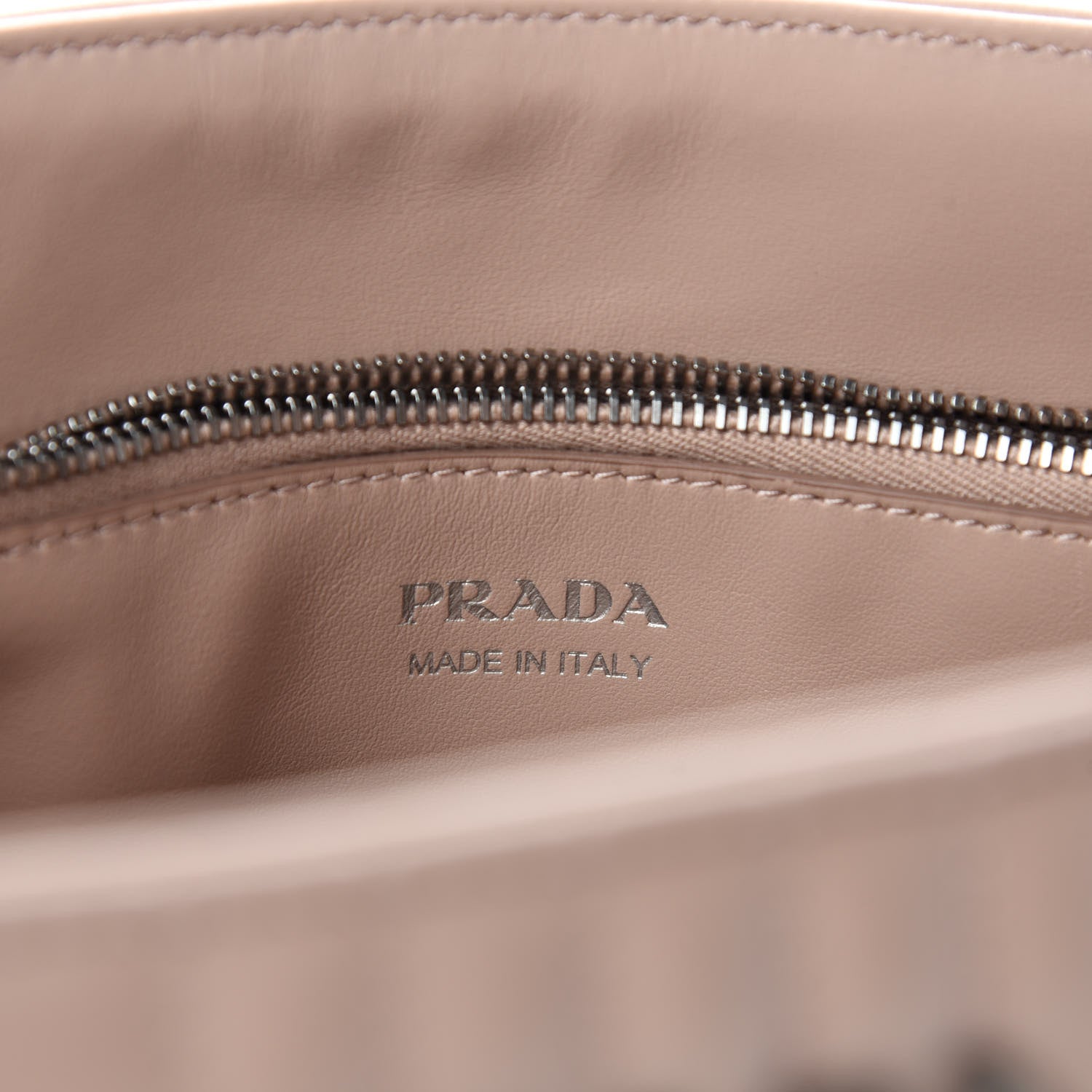Prada Soft Calfskin Impunture Diagramme Tote Cipria 8 of 9
