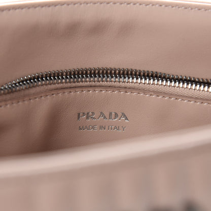 Prada Soft Calfskin Impunture Diagramme Tote Cipria 8 of 9